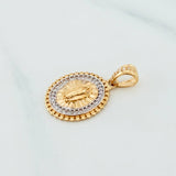 Pendant Virgin of Guadalupe 2.9 g / 1 in Two-Tone Yellow White Gold 18K
