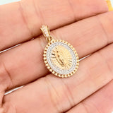Pendant Virgin of Guadalupe 2.9 g / 1 in Two-Tone Yellow White Gold 18K