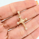 Clover Cross Pendant 1.85 g / 1 1/4 in 18K Yellow Gold