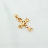 Dije Cruz Trebol 1.6 g / 1 in Oro Amarillo 18K
