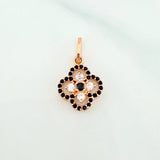 Dije Trebol Doble 1.55 g / 3/4 in Oro Rosa 18K