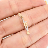 Pendant Love 0.75 g / 1 in Two Yellow White Gold 18K