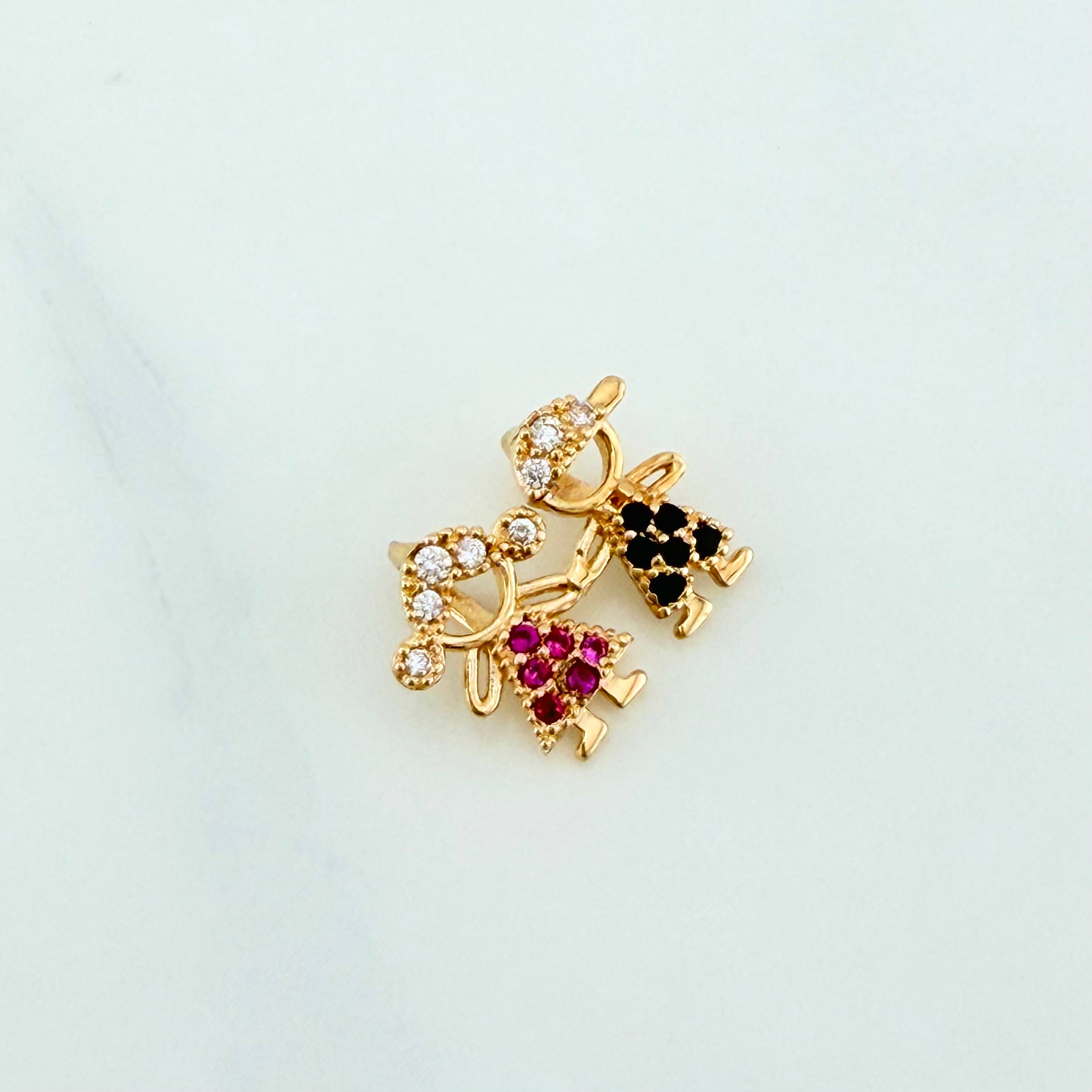Dije Silueta Niños 1 g / 1/2 in Oro Amarillo 18K