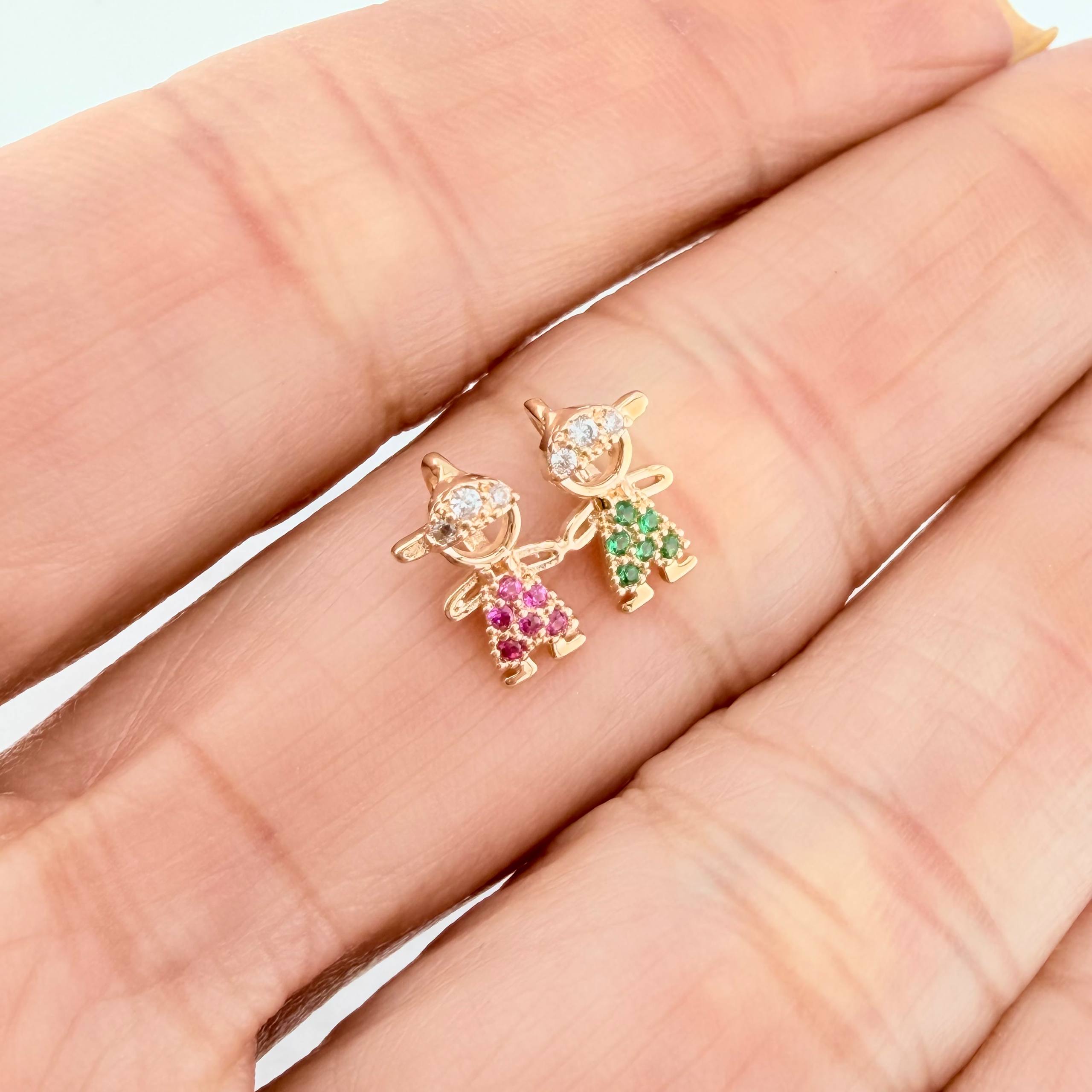 Dije Silueta Niños 0.9 g / 1/2 in Oro Amarillo 18K