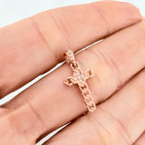 Pendant Cross 1 g / 3/4 in 18K Rose Gold