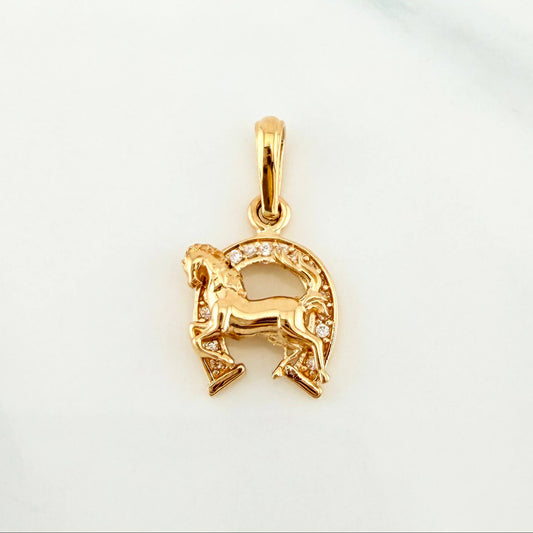 Dije Herradura Caballo 1.65 g / 3/4 in Oro Amarillo 18K