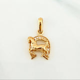 Pendant Horseshoe Horse 1.65 g / 3/4 in 18K Yellow Gold