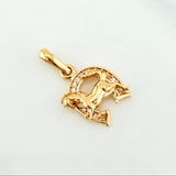 Pendant Horseshoe Horse 1.65 g / 3/4 in 18K Yellow Gold