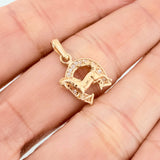 Pendant Horseshoe Horse 1.65 g / 3/4 in 18K Yellow Gold