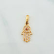 Dije Mano Hamsa 1.2 g / 3/4 in Oro Amarillo 18K