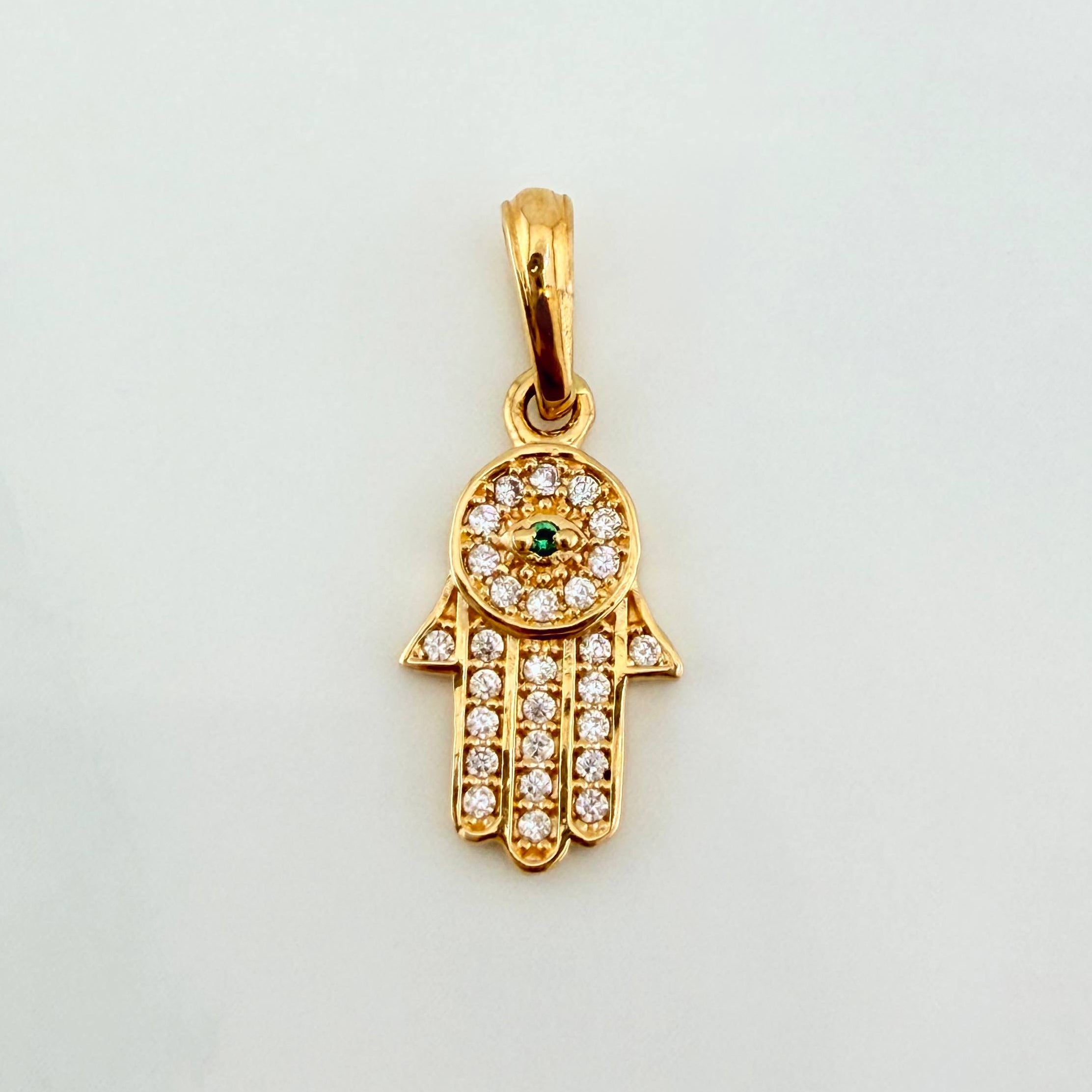 Dije Mano Hamsa 1.15 g / 3/4 in Oro Amarillo 18K