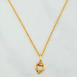 Set Cadena Lazo + Dije Silueta Corazon / 1,4 gr / 20 in Oro Amarillo 18K
