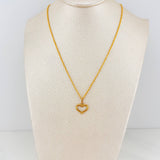 Rope Chain Set + Heart Silhouette Pendant / 1.45 g / 19 3/4 in 18K Yellow Gold