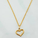 Rope Chain Set + Heart Silhouette Pendant / 1.45 g / 19 3/4 in 18K Yellow Gold
