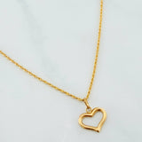Rope Chain Set + Heart Silhouette Pendant / 1.45 g / 19 3/4 in 18K Yellow Gold