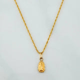 Rope Chain Set + Virgin of Guadalupe Pendant / 1.15 g / 17 3/4 in 18K Yellow Gold