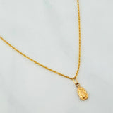 Rope Chain Set + Virgin of Guadalupe Pendant / 1.15 g / 17 3/4 in 18K Yellow Gold