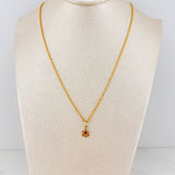 Set Cadena Lazo + Dije Estrella De David / 1,15 gr / 18 in Oro Amarillo 18K