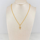 Rope Chain Set + Cross Pendant / 1.2 g / 18 in Yellow Gold 18K