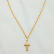 Rope Chain Set + Cross Pendant / 1.2 g / 18 in Yellow Gold 18K