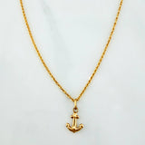 Rope Chain Set + Anchor Pendant / 1.15 g / 17 3/4 in 18K Yellow Gold