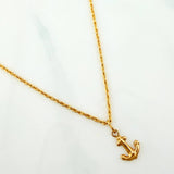 Rope Chain Set + Anchor Pendant / 1.15 g / 17 3/4 in 18K Yellow Gold