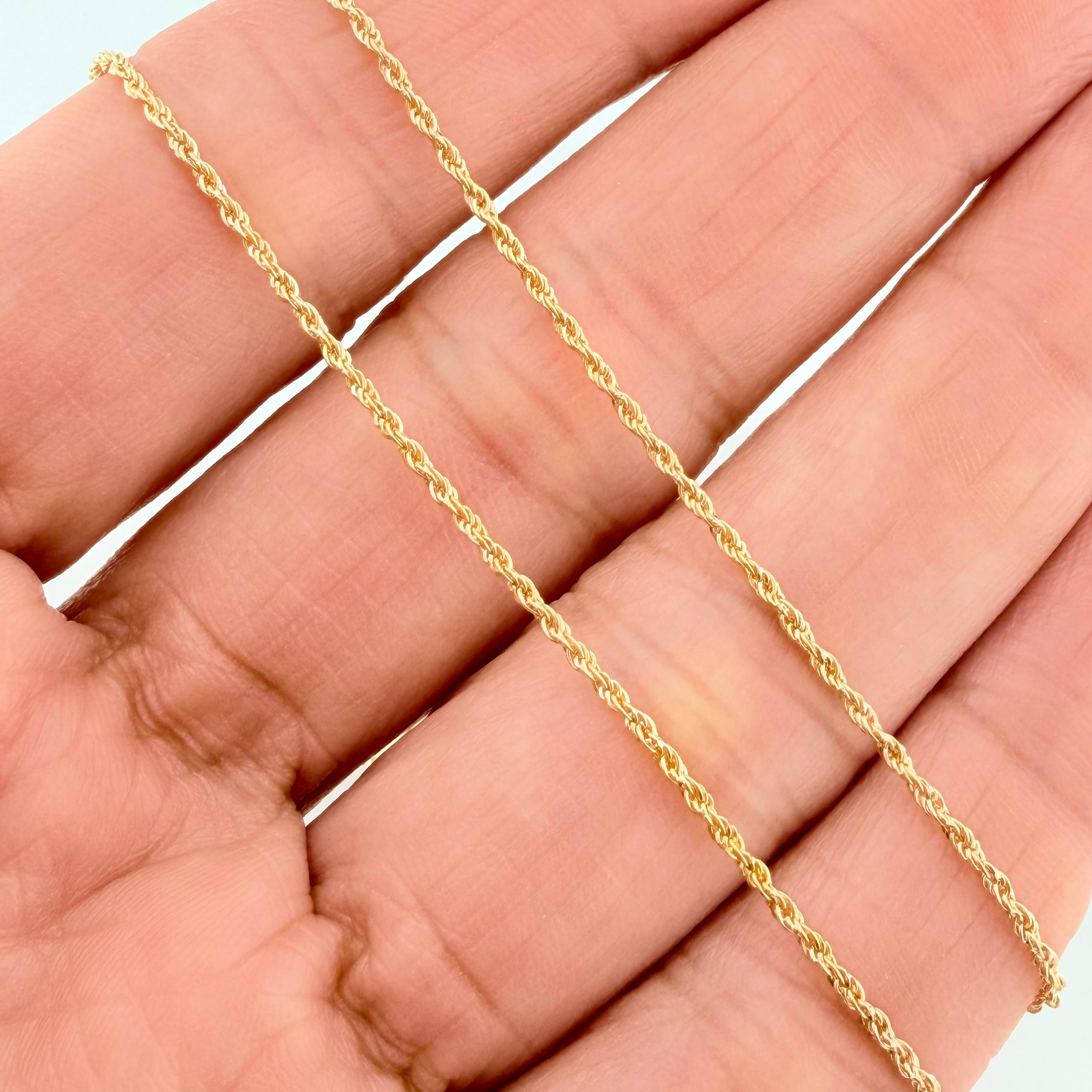 Rope Chain Set + Dragonfly Pendant / 1.2 gr / 17 3/4 in 18K Yellow Gold