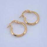Candongas Clau 0.7gr / 1/2 in / Oro Amarillo 18K &