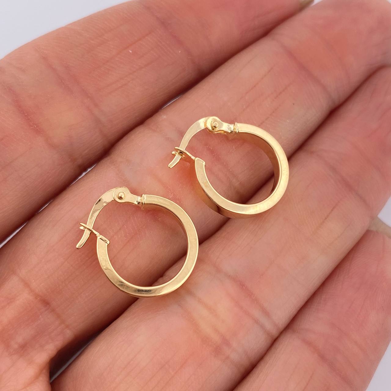 Candongas Diani 1.3gr / 1/2 in / Oro Amarillo 18K &