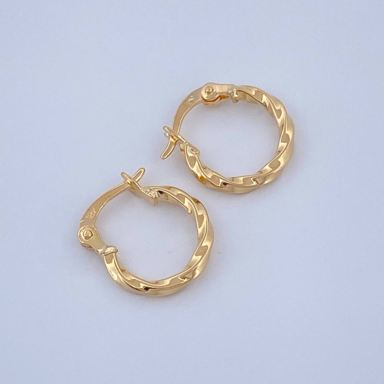 Candongas Kari 0.75gr / 1/2 in / Oro Amarillo 18K &
