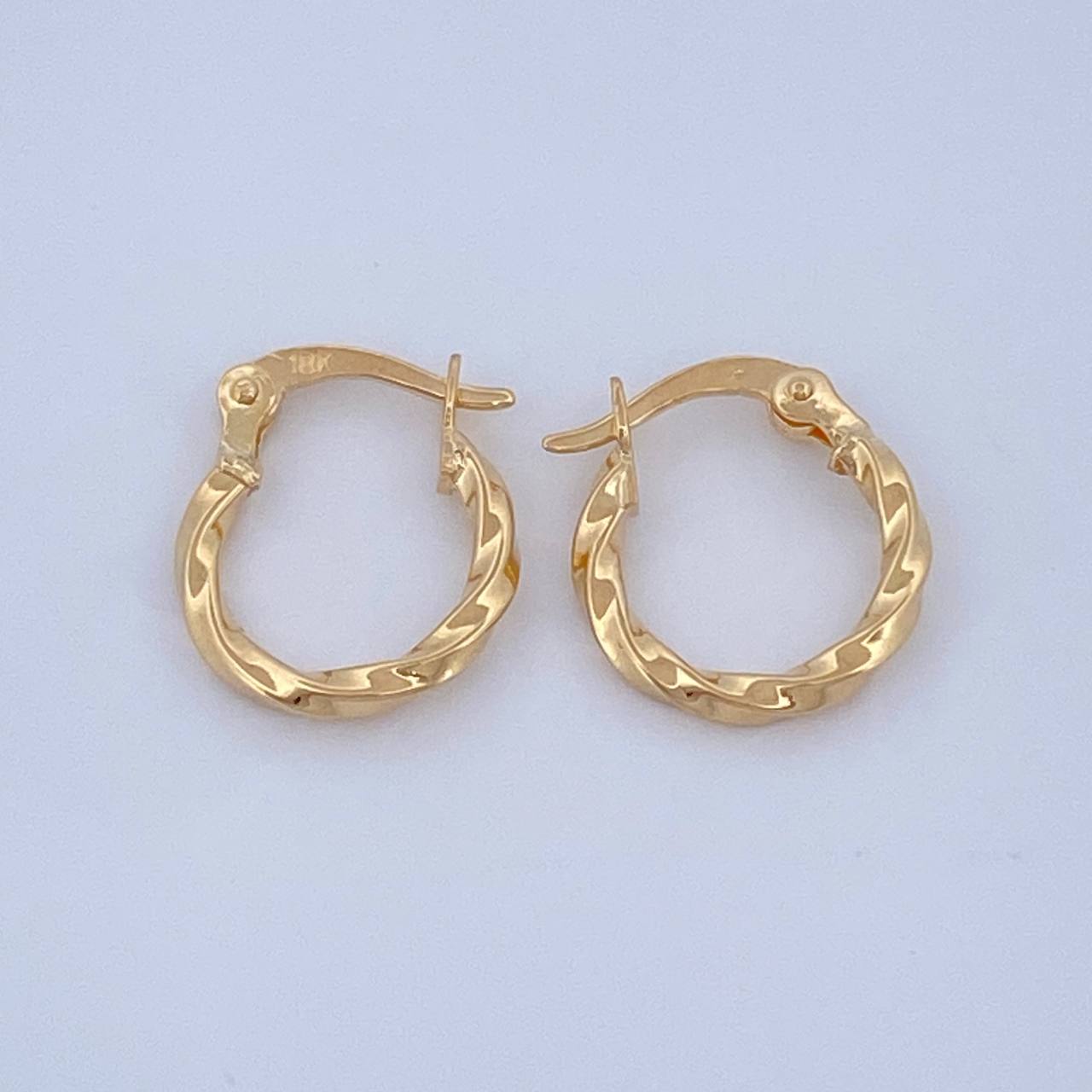 Candongas Kari 0.75gr / 1/2 in / Oro Amarillo 18K &