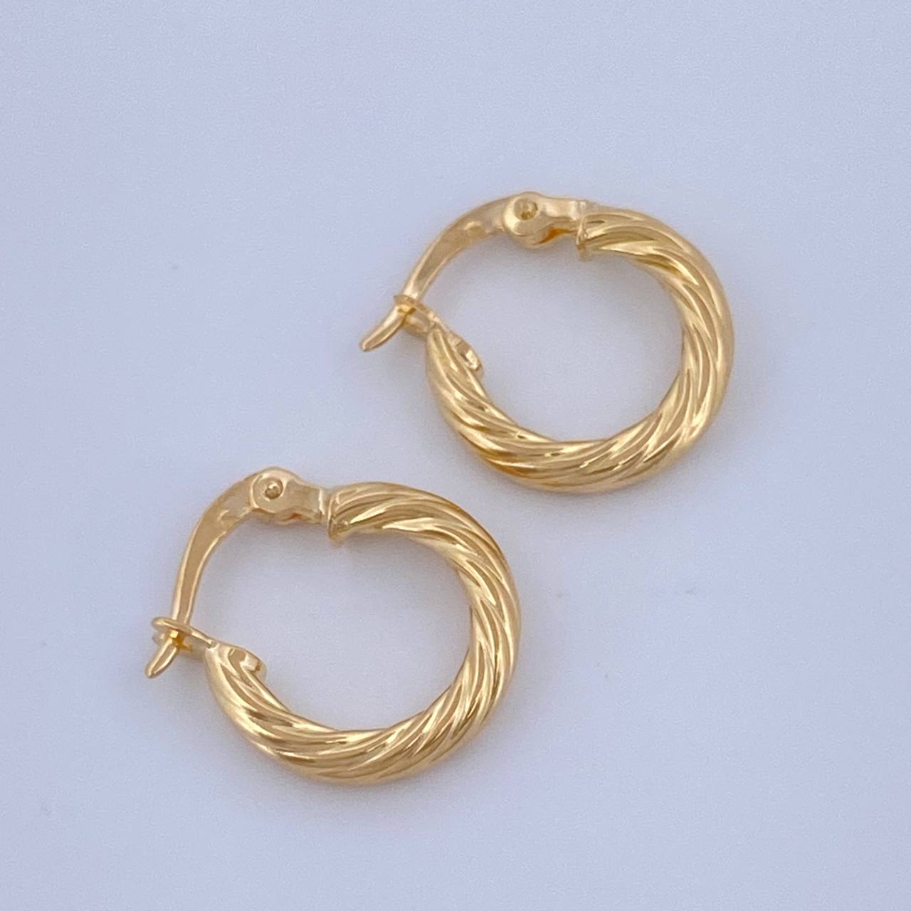 Candongas Ivy 1.05gr / 1/2 in / Oro Amarillo 18K &