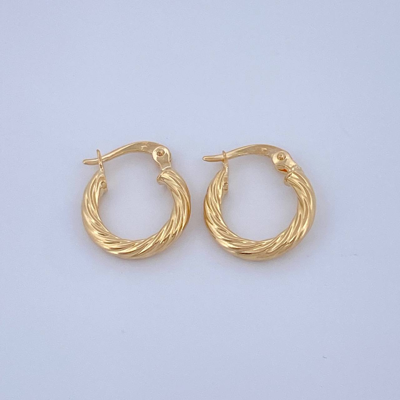 Candongas Ivy 0.95gr / 1/2 in / Oro Amarillo 18K &