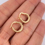 Candongas Ivy 1.05gr / 1/2 in / Oro Amarillo 18K &