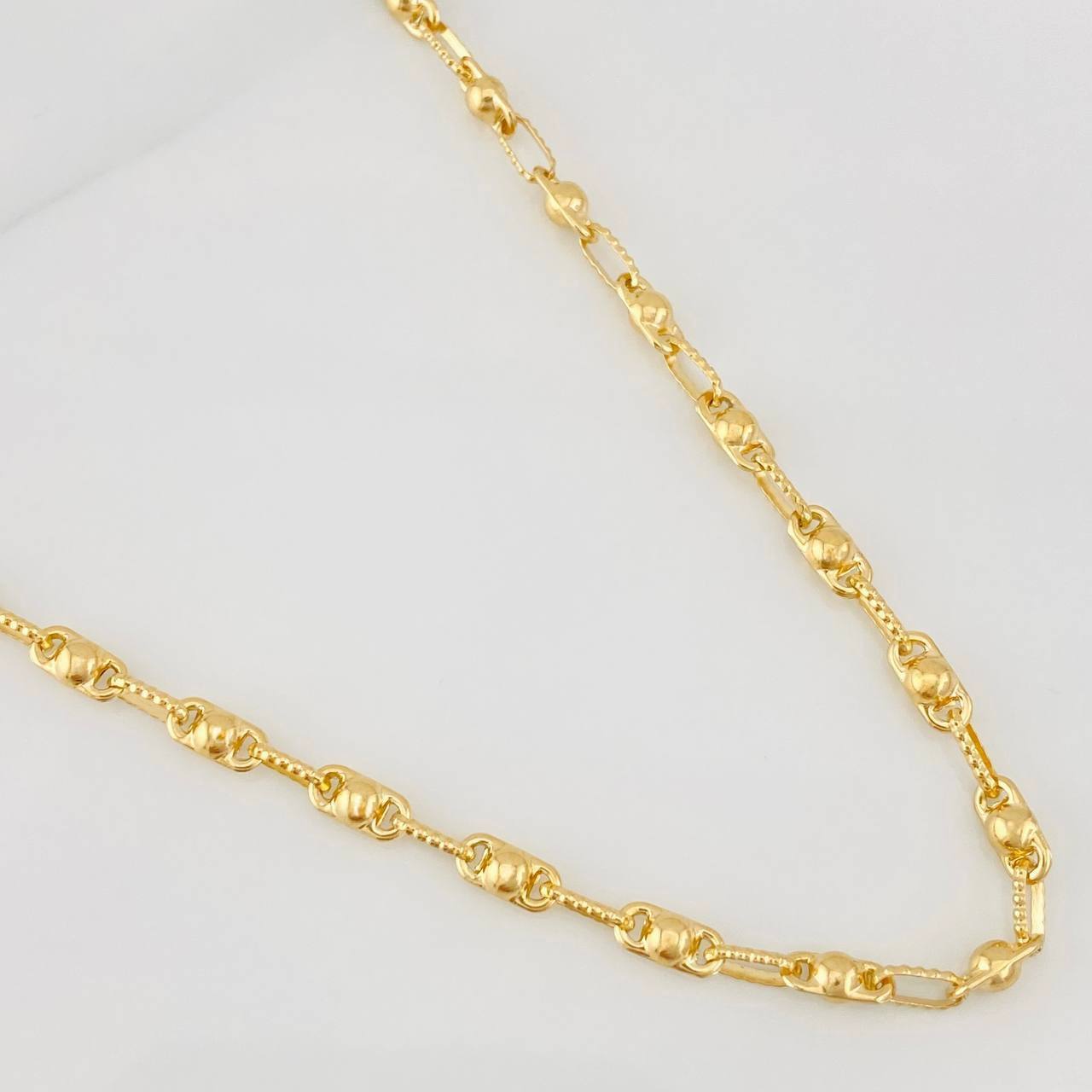 Cadena Rustica Burbuja 10.25g / 22 in / 3.4mm Oro Amarillo 18K