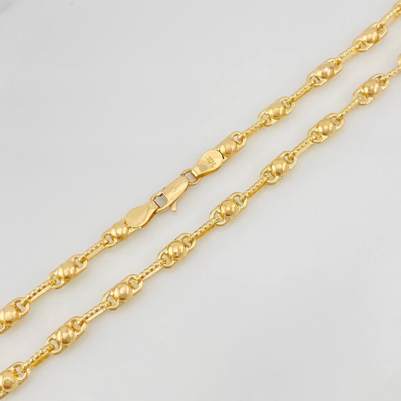 Cadena Rustica Burbuja 10.9g / 24 in / 3.28mm Oro Amarillo 18K