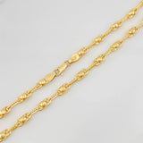 Cadena Rustica Burbuja 10.25g / 22 in / 3.4mm Oro Amarillo 18K