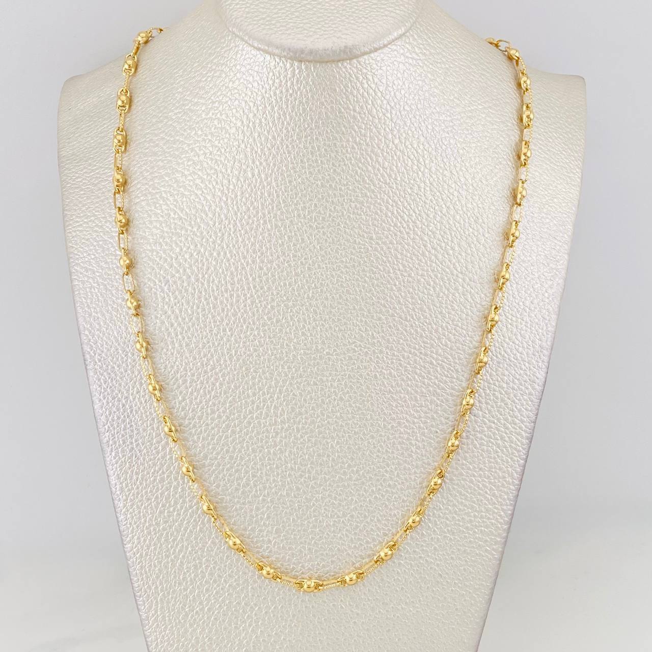 Cadena Rustica Burbuja 10.25g / 22 in / 3.4mm Oro Amarillo 18K