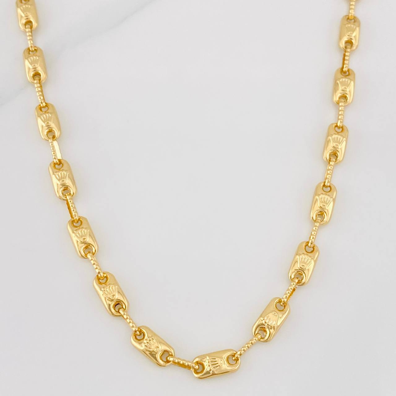 Cadena Rustica Corona 10.85g / 20 in / 4.21mm Oro Amarillo 18K
