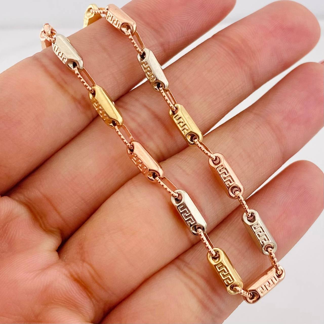 Cadena Rustica Tribal 13.4g / 24 in / 3.7mm Tres Oros 18K