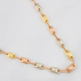 Rustic Chain Crown 12.05g / 22 in / 4.23mm Three Golds 18K