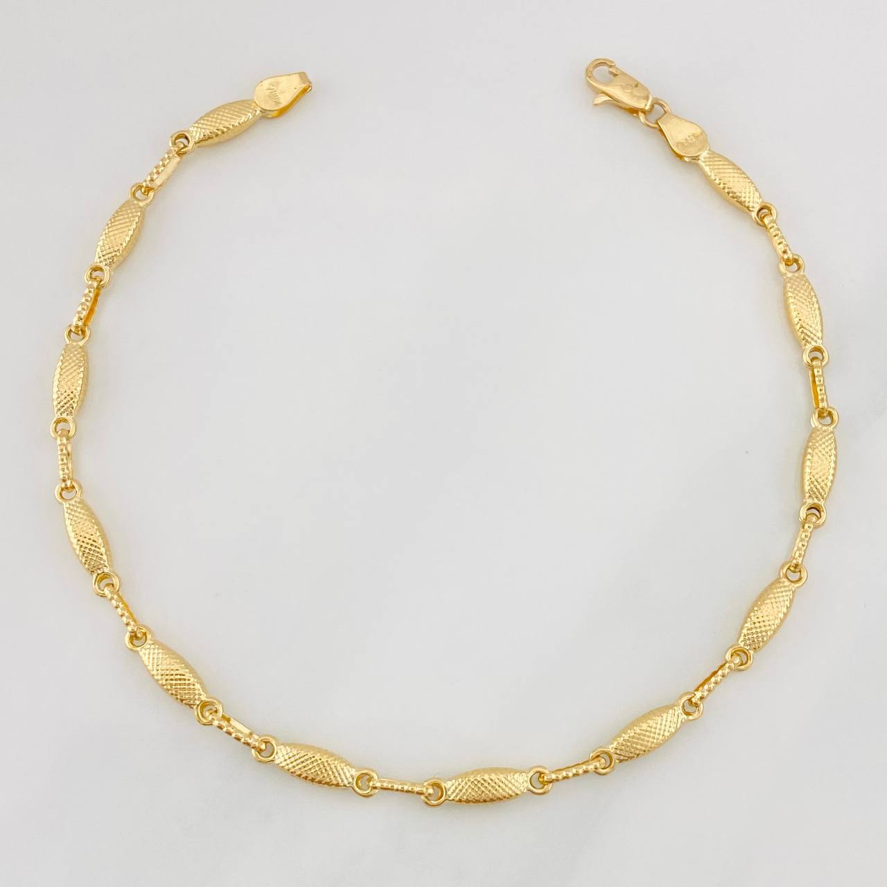 Pulso Rustica Eslabon 3.65g / 7 3/4 in / 3.17mm Oro Amarillo 18K