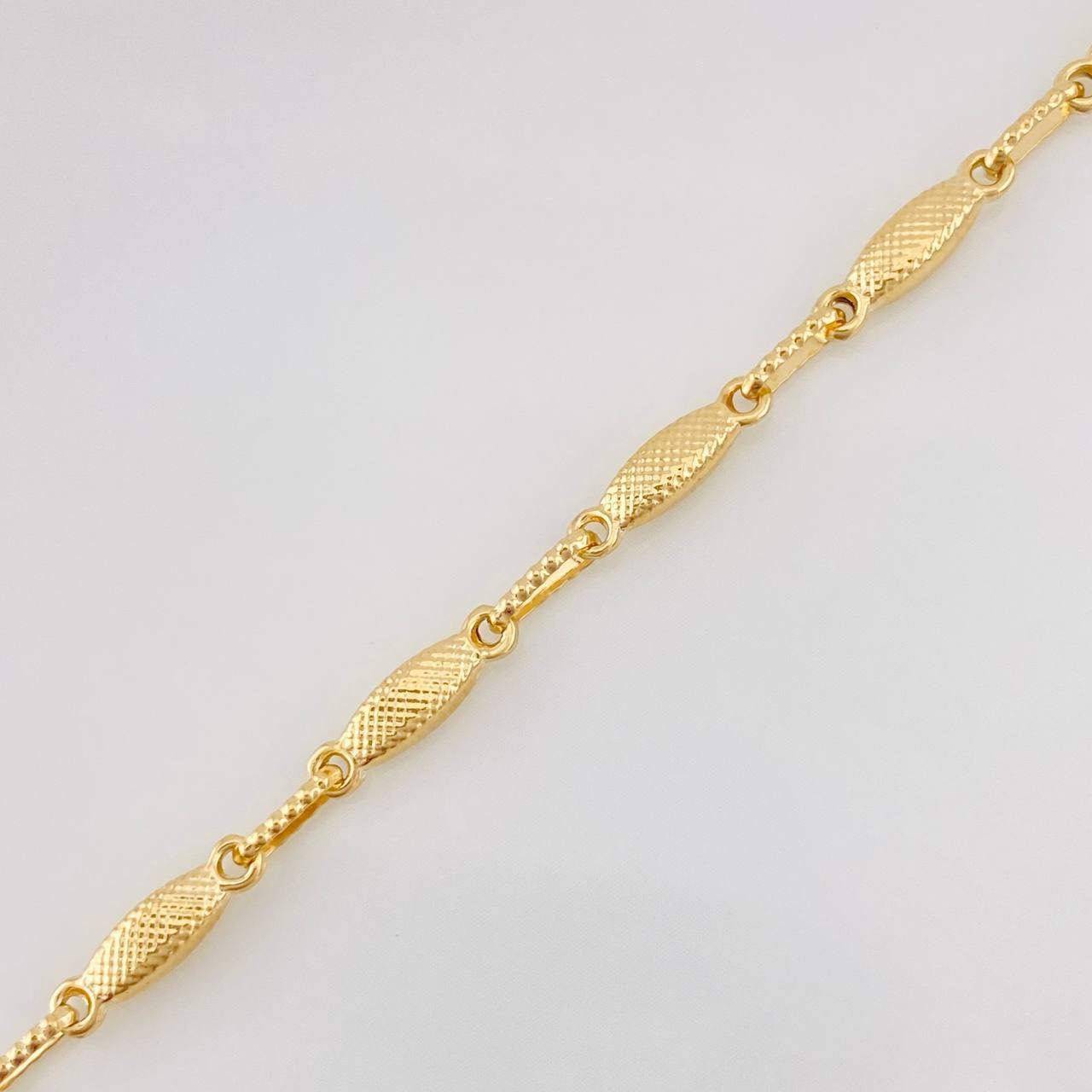 Pulso Rustica Eslabon 3.65g / 7 3/4 in / 3.17mm Oro Amarillo 18K