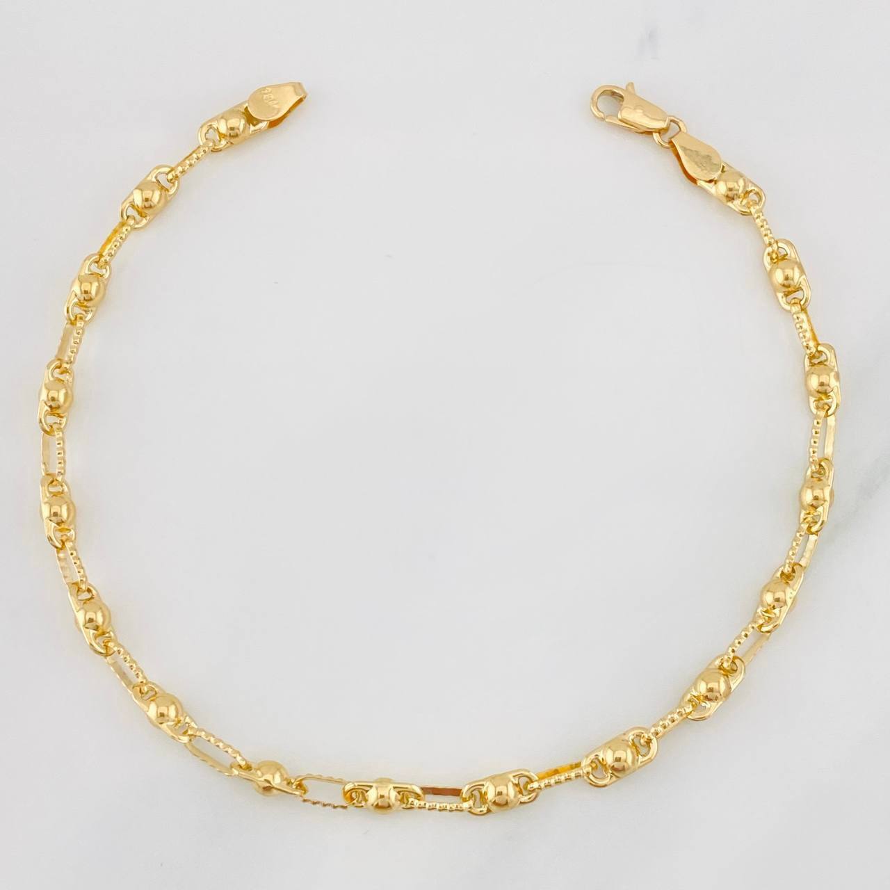 Pulso Rustica Burbuja 3.85g / 7 3/4 in / 3.22mm Oro Amarillo 18K