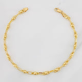 Pulso Rustica Burbuja 3.85g / 7 3/4 in / 3.22mm Oro Amarillo 18K