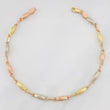 Rustic Link Bracelet 3.65g / 7 3/4 in / 3.11mm Three Golds 18K