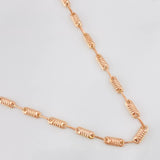 Cadena Rustica Cilindro 8.75g / 24 in / 3.18mm Oro Rosa 18K