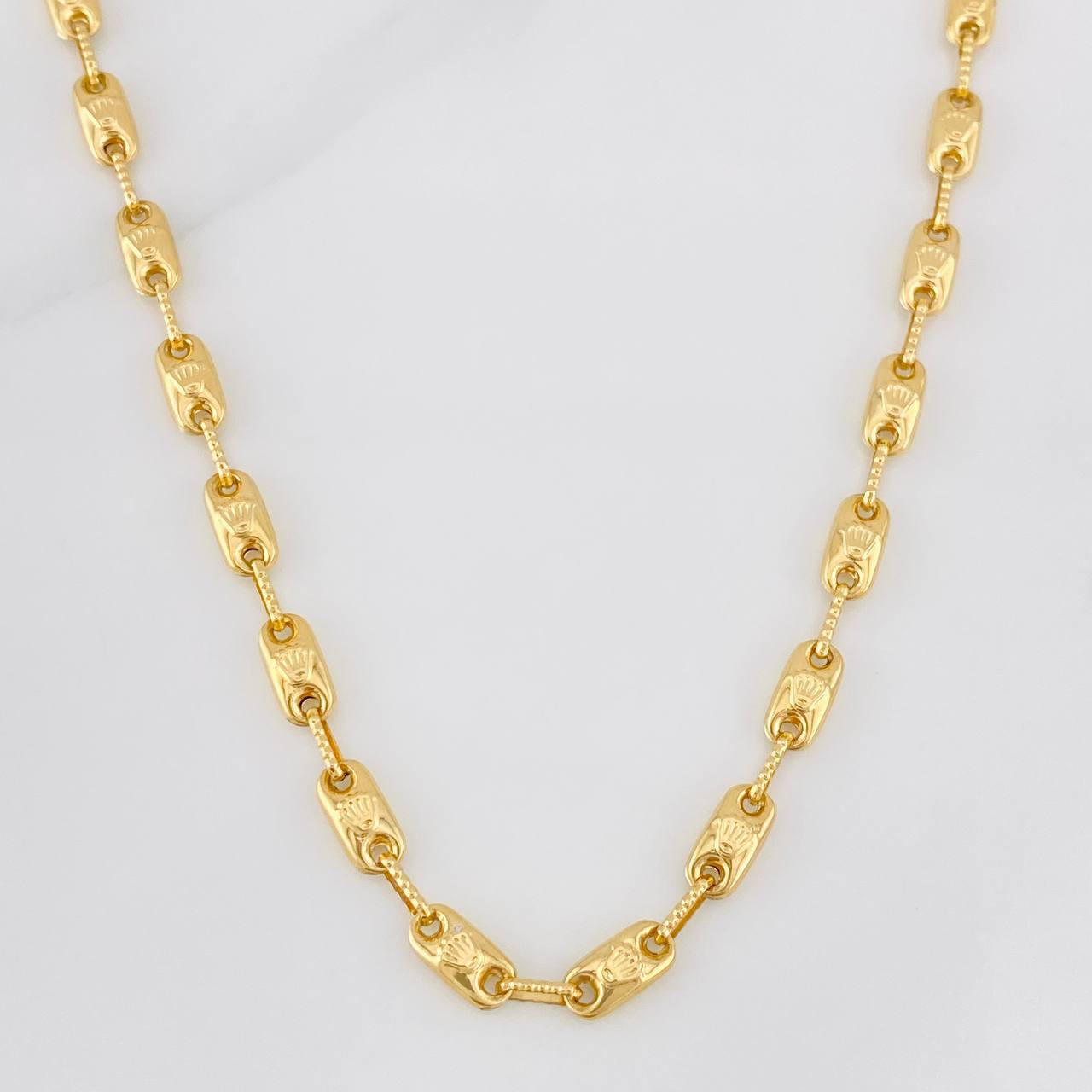 Rustic Crown Chain 13.65g / 24 in / 4.34mm Yellow Gold 18K
