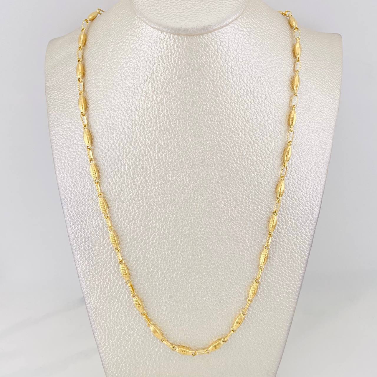 Rustic Link Chain 10.4g / 24 in / 3.15mm Yellow Gold 18K