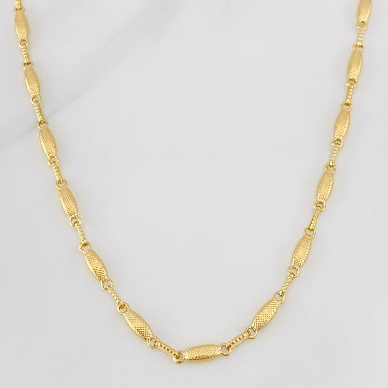 Rustic Link Chain 10.4g / 24 in / 3.15mm Yellow Gold 18K